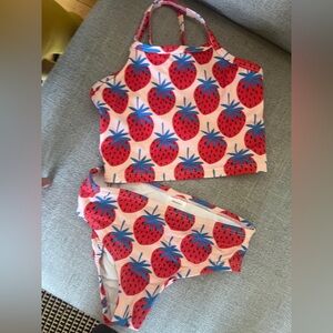 Hanna Andersson Girls Strawberry Tankini